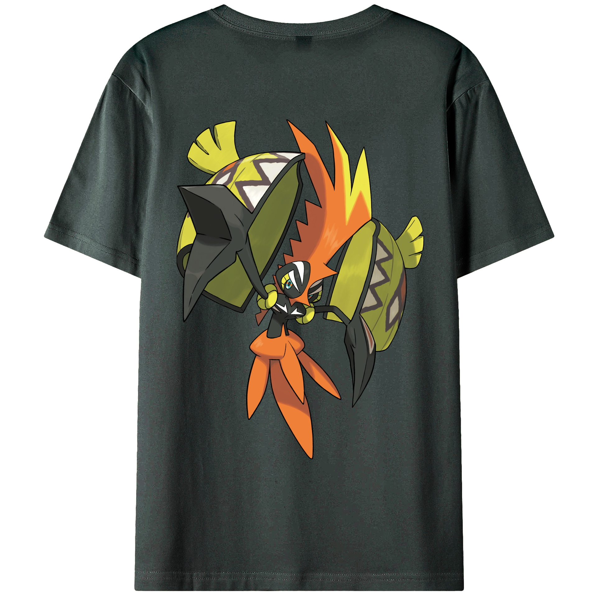 （画像用） ポケットモンスター Pokémon 綿100％ メンズ半袖Tシャツ（バックプリント） 通気性